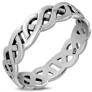 Plain Sterling Silver Celtic Mens Ring, rp228